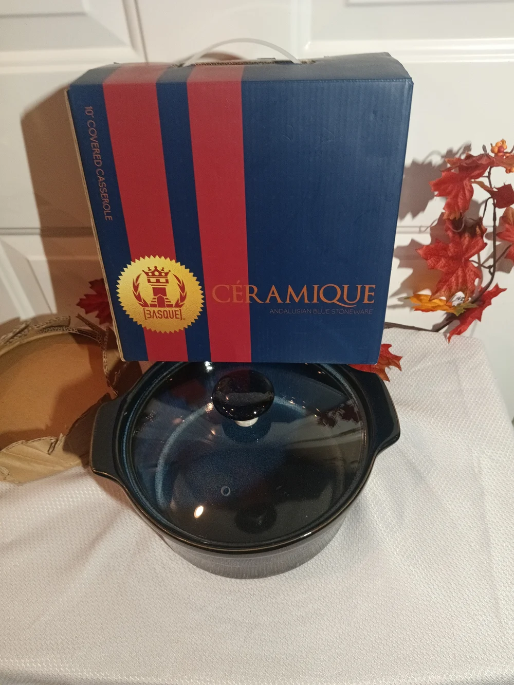 Basque New Casserole Dish with Glass Lid